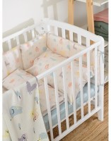 Бортик в кроватку из сатина с принтом animalia world из коллекции tiny world, 360х35х5 см (71533)