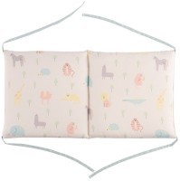 Бортик в кроватку из сатина с принтом animalia world из коллекции tiny world, 360х35х5 см (71533)