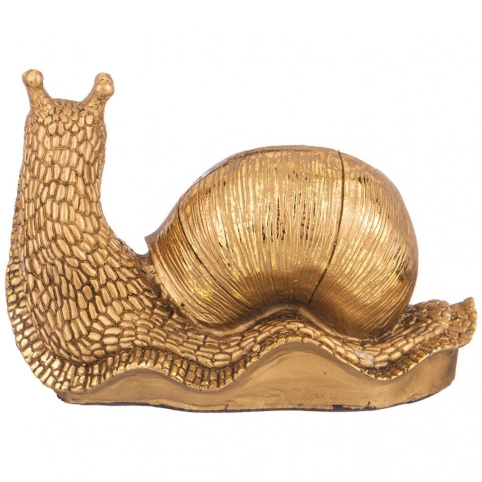 Фигурка декоративная "улитка ползет" l25w16h18 см цвет: бронза с позолотой Lefard (169-898)