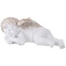 Фигурка декоративная "ангелочек-мечтатель" цвет:белый с позолотой 14*36*18см ИП Шихмурадов (169-565)
