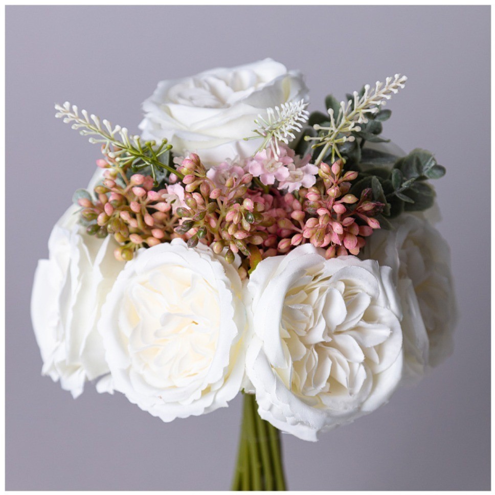 Цветочная композиция из пионов длина=26см мал.уп.=24шт Lefard (535-361)