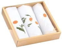 Комплект салфеток  из 3 штук  &quot;ромашки&quot; ,белый п/э SANTALINO (850-512-02)