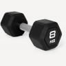 Гантель гексагональная STARFIT DB-301PRO 8 кг, обрезиненная, черный (2115111)
