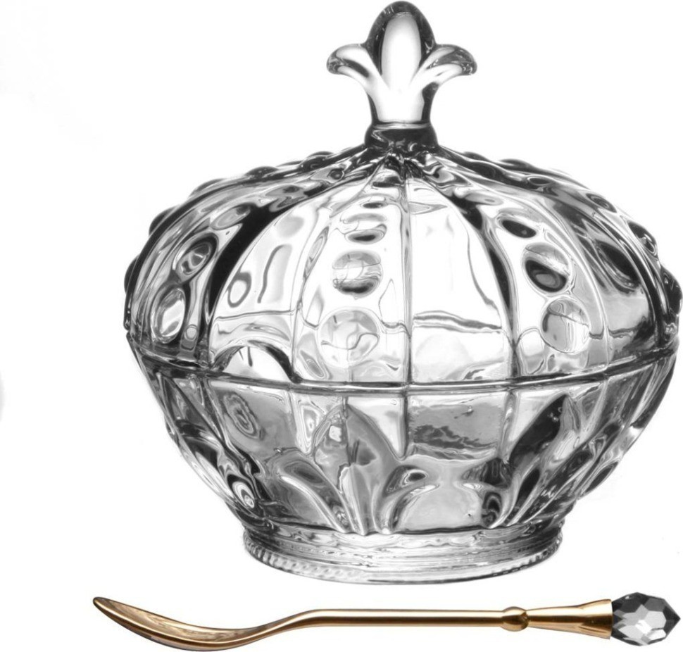 Икорница с ложкой коллекция "муза" диаметр=11 см.высота=11,5 см. Lefard (355-034)