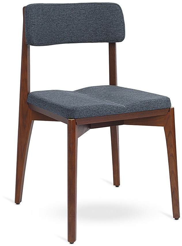 Стул aska, рогожка, орех/синяя сталь (77796)