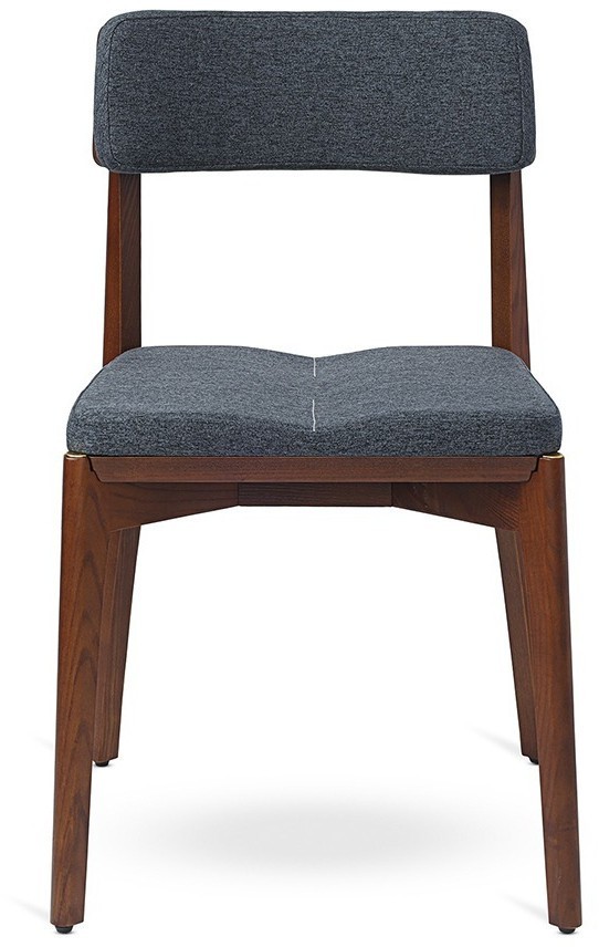 Стул aska, рогожка, орех/синяя сталь (77796)