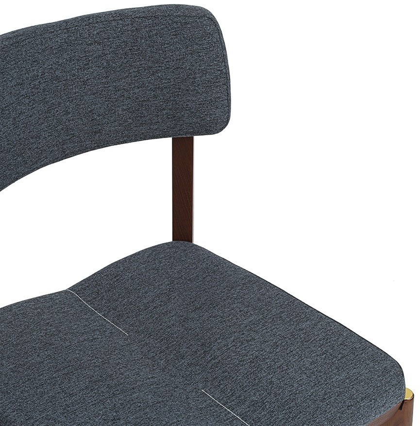 Стул aska, рогожка, орех/синяя сталь (77796)