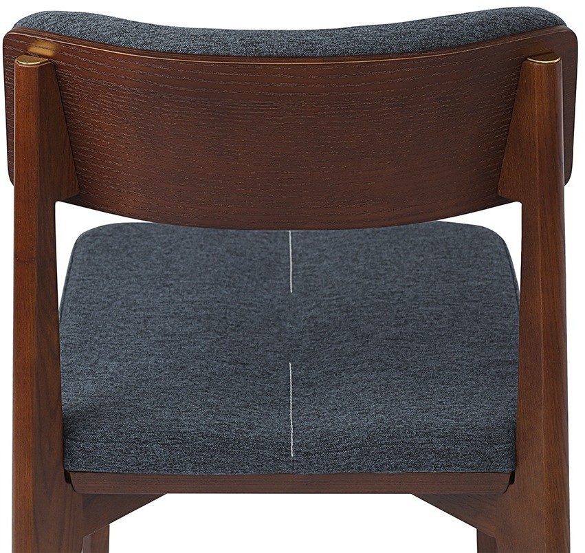 Стул aska, рогожка, орех/синяя сталь (77796)