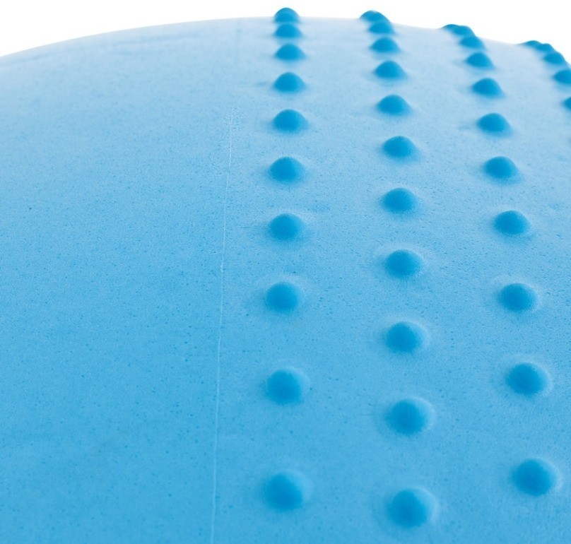 БЕЗ УПАКОВКИ Фитбол полумассажный GB-201 антивзрыв, синий пастель, 75 см (2100862)