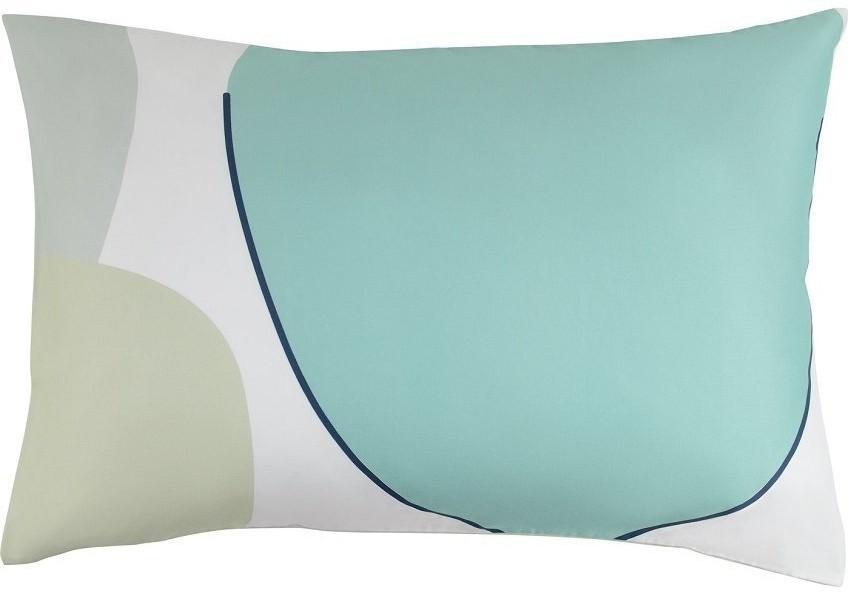 Набор из двух наволочек из сатина  мятного цвета с авторским принтом из коллекции freak fruit, 50х70 см (70534)