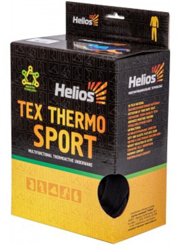 Мужское термобелье Helios Tex Thermo Sport комплект черный (XL) (82430s88212)