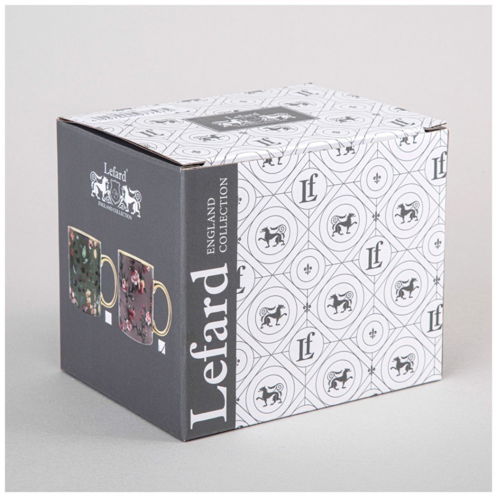 Кружка lefard 340мл розовая цветы   мал уп=12шт (97-757)