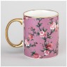 Кружка lefard 340мл розовая цветы   мал уп=12шт (97-757)