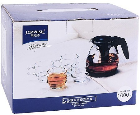 Набор заварник 1,2 л и 4 чашки 150 мл LOVWISH (31173)