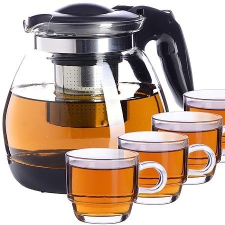 Набор заварник 1,2 л и 4 чашки 150 мл LOVWISH (31173)