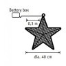 Звезда теплый белый свет питание от батареек (50 ламп) (84328)