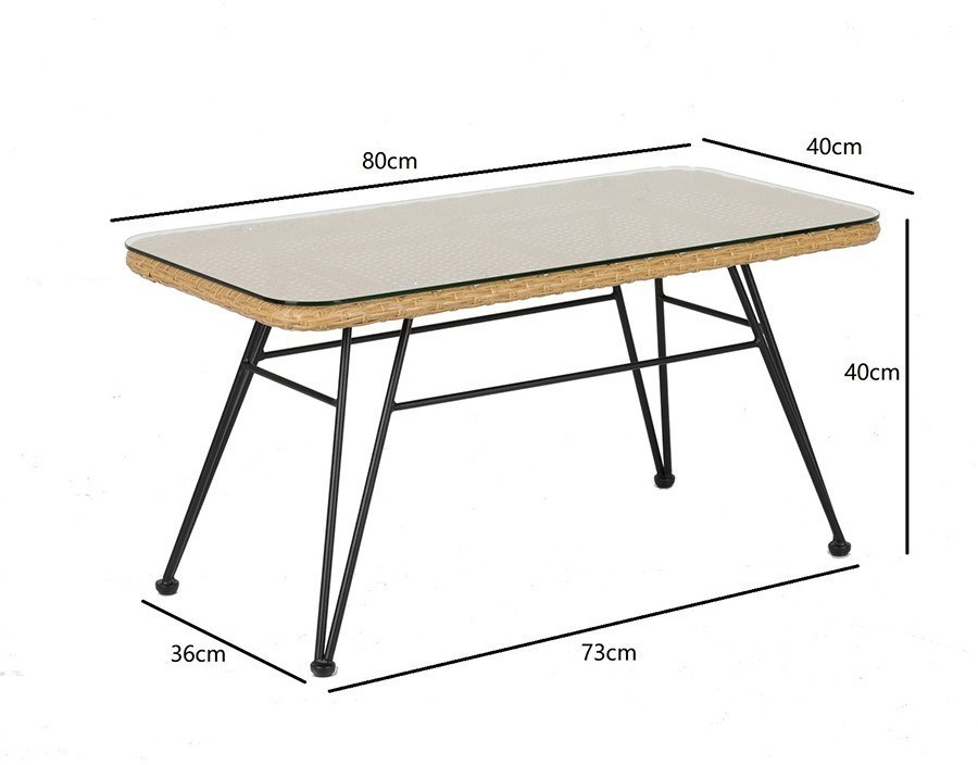 Столик vetle, 80х40 см (75818)