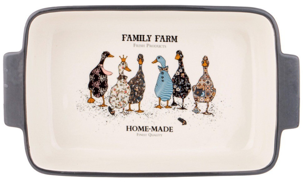 Блюдо для запекания agness "family farm" прямоуг.2,8 л 33,5*19,5*7,5 см (536-276)