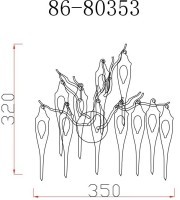 Бра Caramella 45*h45 см, металл цвет золото (TT-00012897)