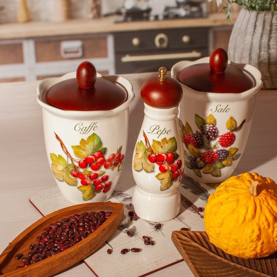 Ёмкость для кофе с крышкой Frutti di Bosco 19 см 7370/3-FBO