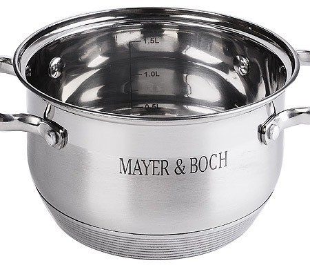 Кастрюля с крышкой 2,1 л из нержавеющей стали MAYER BOCH (30946)