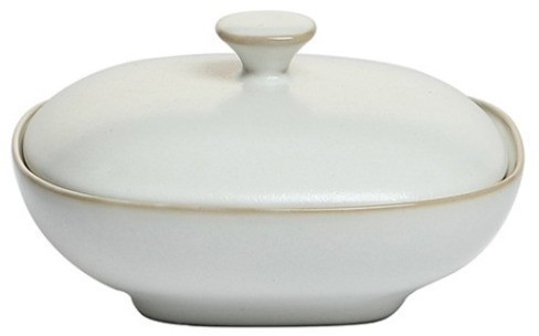 Чаша с крышкой L9670-Cream, каменная керамика, ROOMERS TABLEWARE