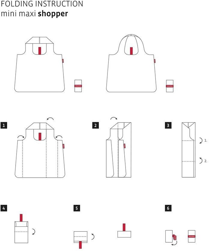 Сумка складная mini maxi shopper winter red (70046)