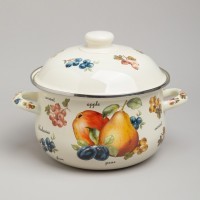 Набор кастрюль agness эмалированных серия &quot;фрукты&quot;, 4пр. 1,5л и 2,8л, 16х10см, 20х12см (934-703)