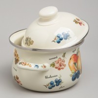 Набор кастрюль agness эмалированных серия &quot;фрукты&quot;, 4пр. 1,5л и 2,8л, 16х10см, 20х12см (934-703)