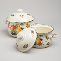 Набор кастрюль agness эмалированных серия &quot;фрукты&quot;, 4пр. 1,5л и 2,8л, 16х10см, 20х12см (934-703)