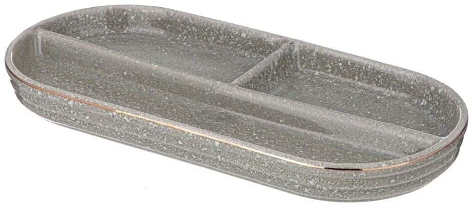 Менажница 3 секции lefard "grain" 25*12 см мятная (42-525)