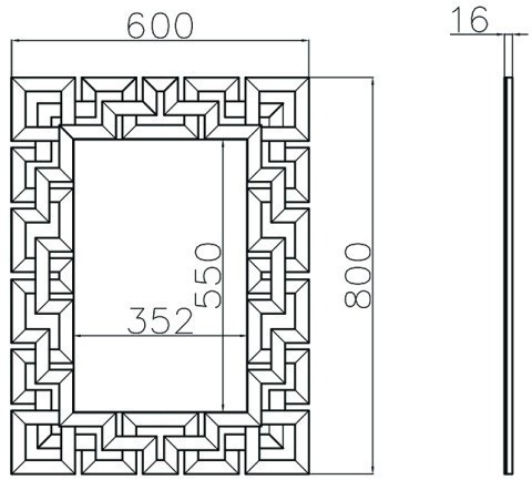 Зеркало 60*80см (TT-00001695)