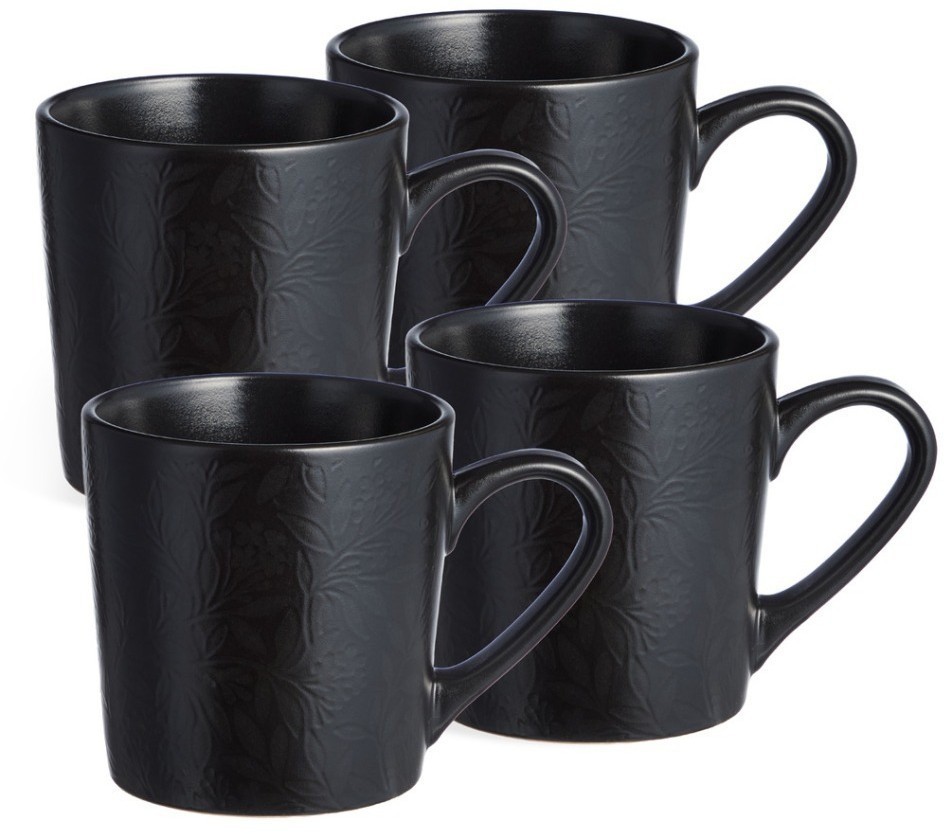 Набор кружек  bronco "choice black" 400 мл =4 шт (191-362-1)