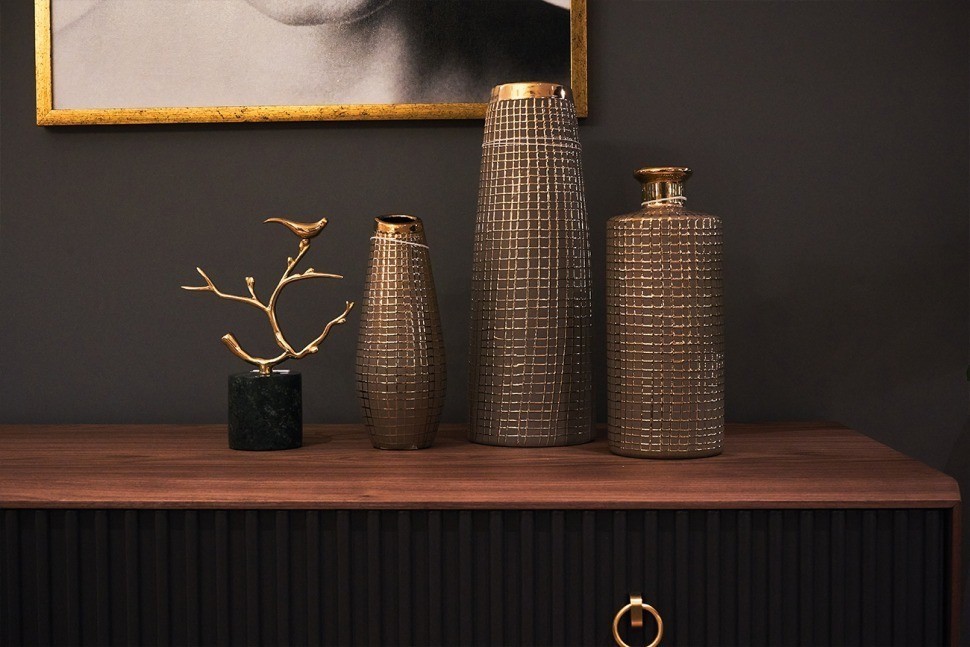 Ваза с золотым декором d10*25см (TT-00006919)