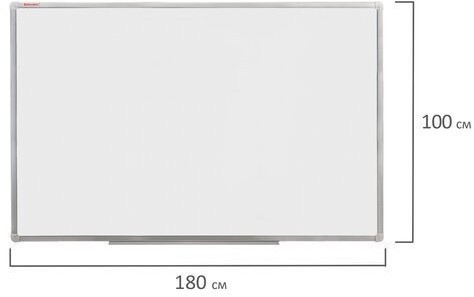 Магнитно маркерная доска на стену Brauberg Стандарт 100х180 см 235524 (86581)