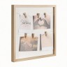 Рамка для фотографий с подсветкой everyday, 38х38 см, белая/натуральное дерево (76272)