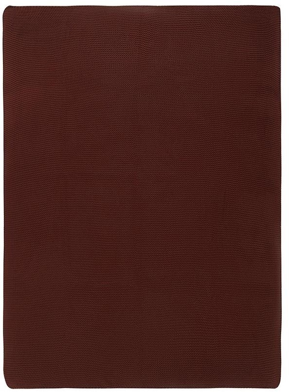 Плед из хлопка жемчужной вязки коричневого цвета из коллекции essential, 130х180 см (79034)