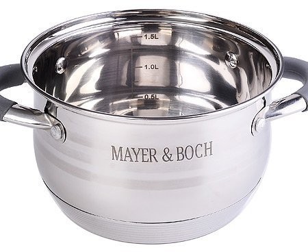 Кастрюля с крышкой 2,1 л с из нержавеющей стали MAYER BOCH (30942)
