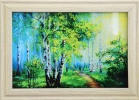 Картина Березовая роща с кристаллами Swarovski (1698)
