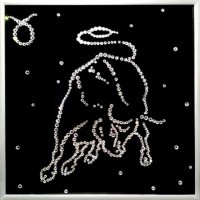 Картина Телец 25х25 см с кристаллами Swarovski (1126)