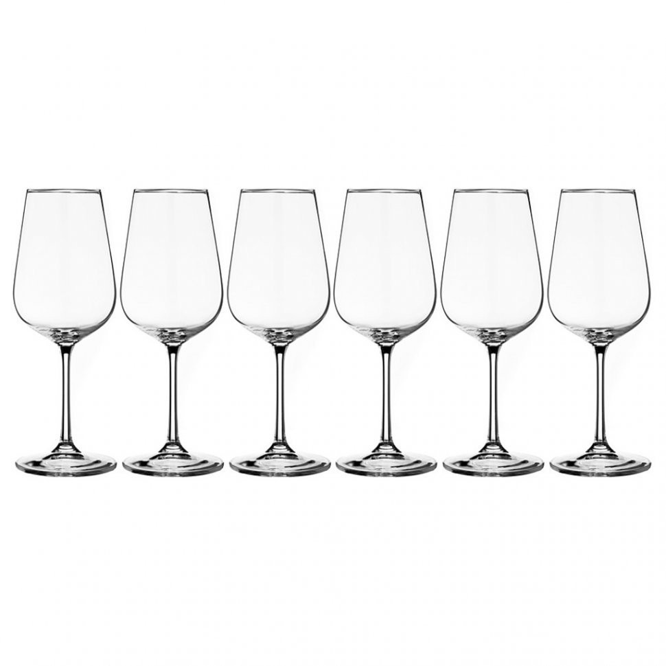 Набор бокалов для вина из 6 шт. "dora / strix" 360 мл высота=22 см Crystal Bohemia (669-284)