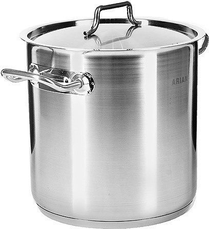 Кастрюля с крышкой 17 л из нержавеющей стали Турция ARIAN (80236)