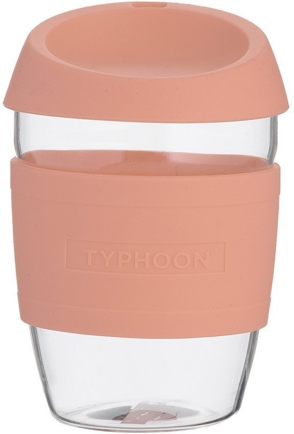 Кружка для кофе 400 мл typhoon стекло розовая (71178)