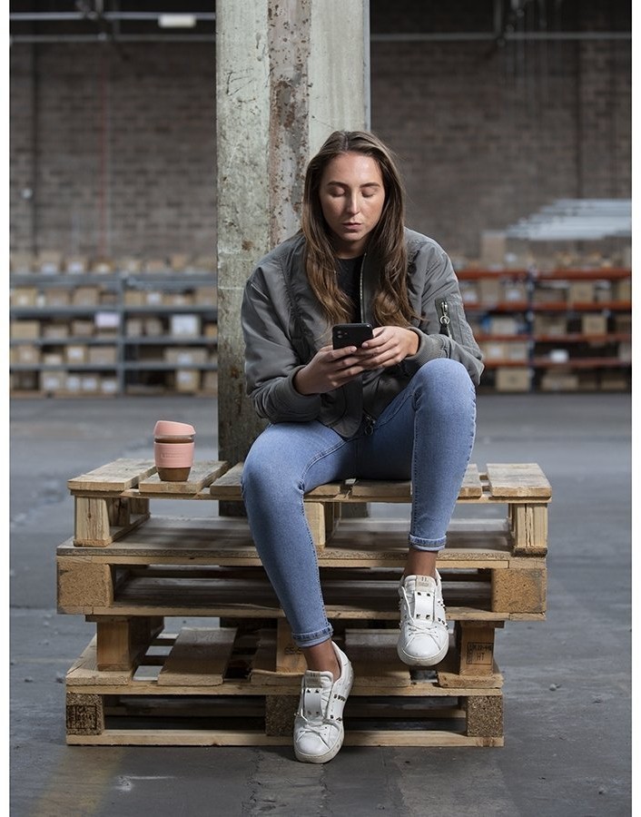 Кружка для кофе 400 мл typhoon стекло розовая (71178)