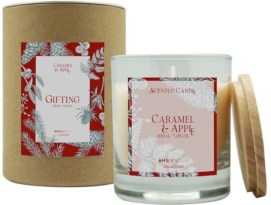 Свеча ароматическая gifting, Карамель и яблоко, 40 ч (72594)