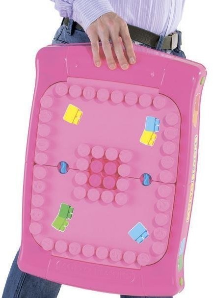 Набор игровой с конструктором (20 элементов) в коробке (розовый) с элементом вращения (58010_PLS)