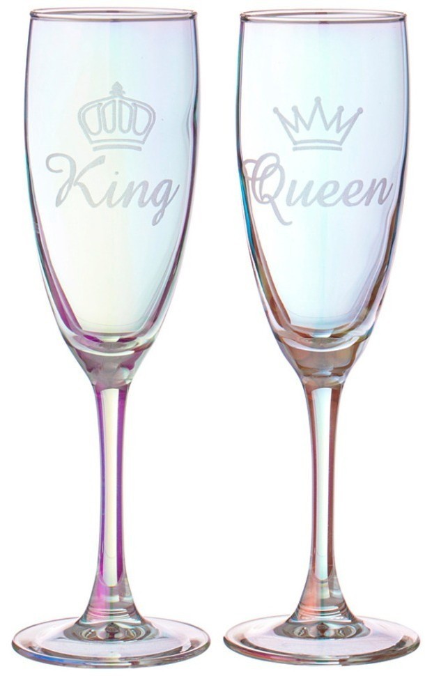 Набор бокалов из 2-х шт.  "король и королева" 170 мл 6,3*6,3*20,5см Lefard (194-892)
