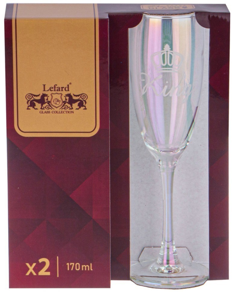 Набор бокалов из 2-х шт.  "король и королева" 170 мл 6,3*6,3*20,5см Lefard (194-892)