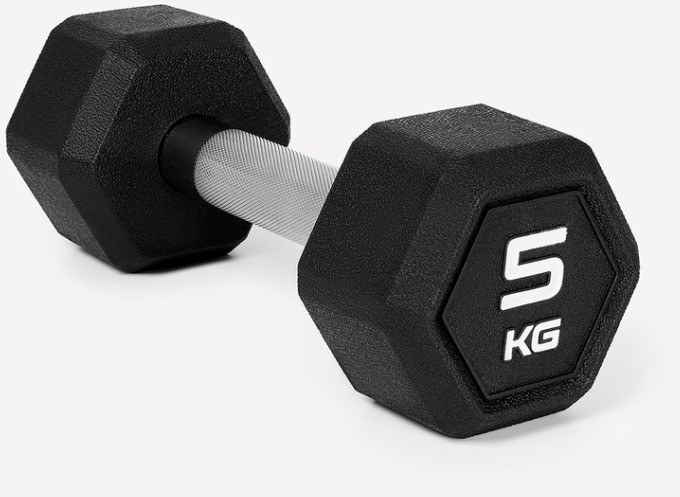 Гантель гексагональная Starfit DB-301PRO 5 кг, обрезиненная, черный (2115109)