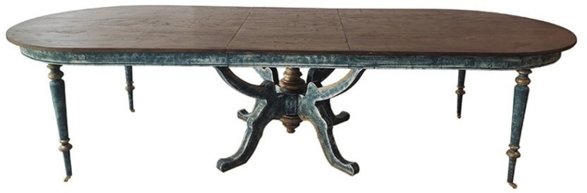 Стол LI-S10-25-42, береза, вяз, brown/grey-blue/gold, ROOMERS FURNITURE